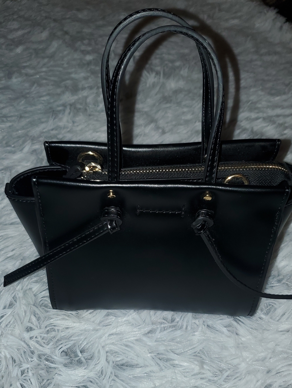 *Zara Mini City Bag With Knots- Black*